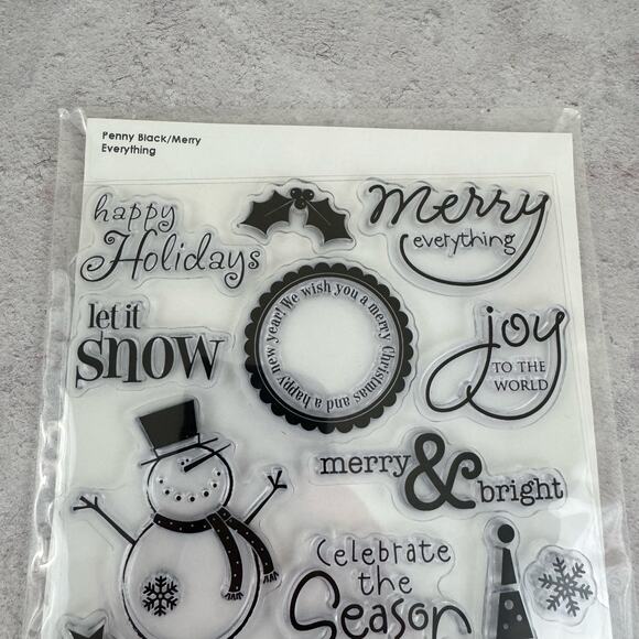 Mixed Lot of 3 Memory Box Holiday Dies Penny Black Stamp Winter Snowflake Tree - Picture 2 of 7